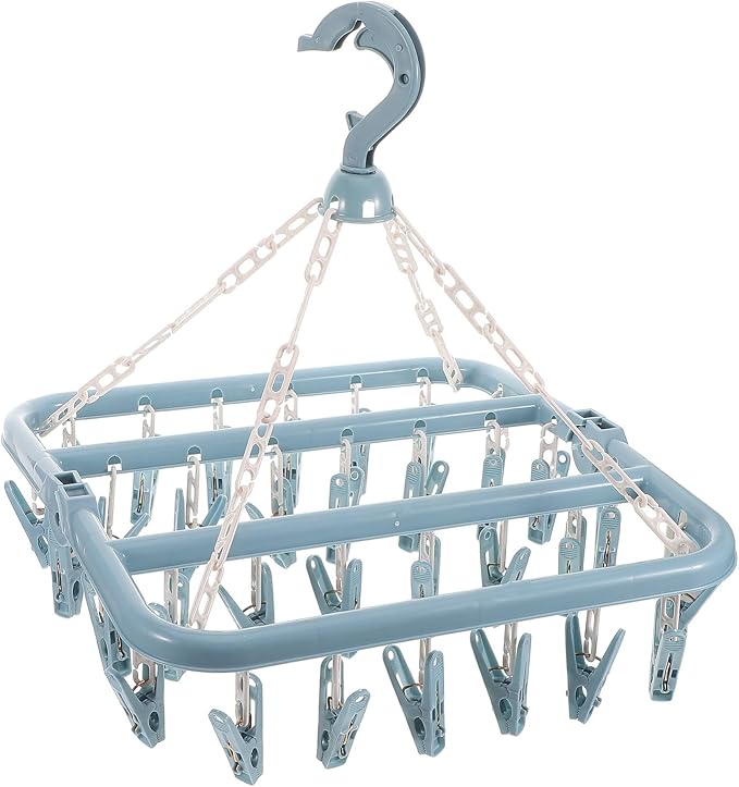 ARTIBETTER 32-Clips Plastic Clothes Drying Rack Hanger Set, Windproof Sock Clip by ARTIBETTER