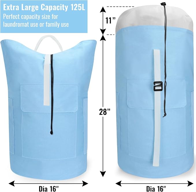 Laundry Bag Backpack, 125L Extra Large Laundry Backpack - Image 2
