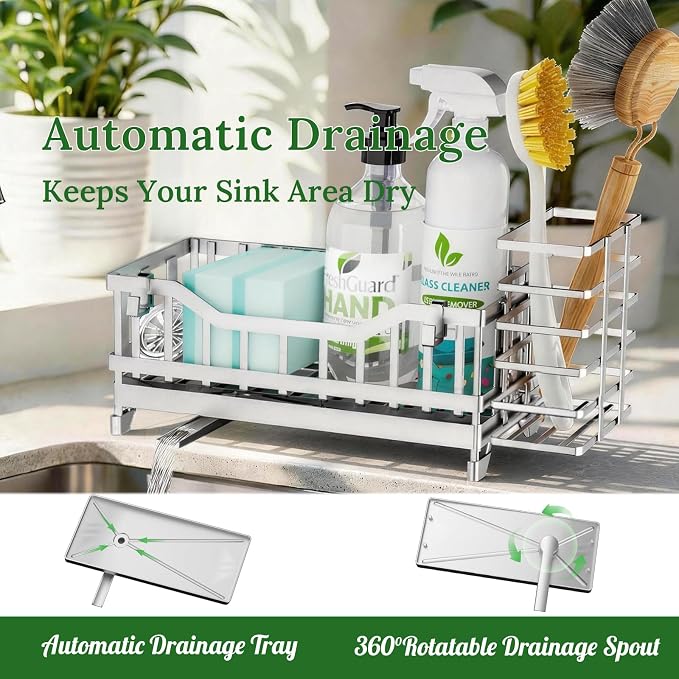 Sponge Holder for Kitchen Sink, Kitchen Sink Caddy - Image 3