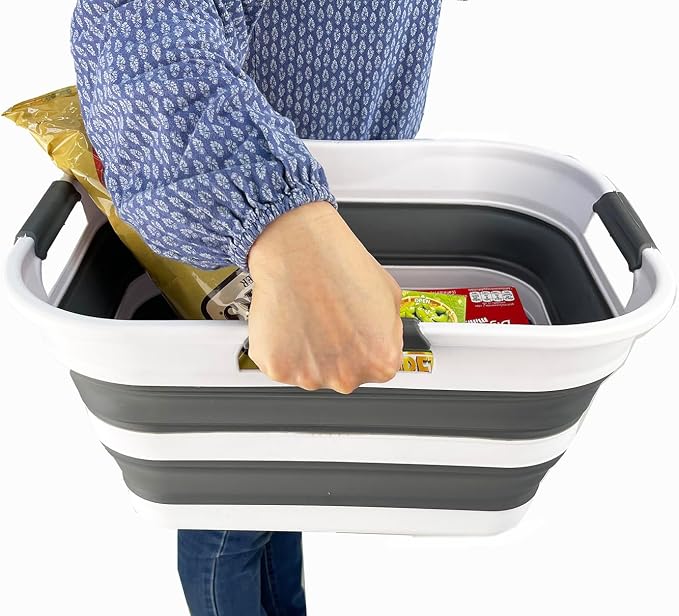 SAMMART 19L Super Mini Collapsible 3 Handled Plastic Tub - Image 6