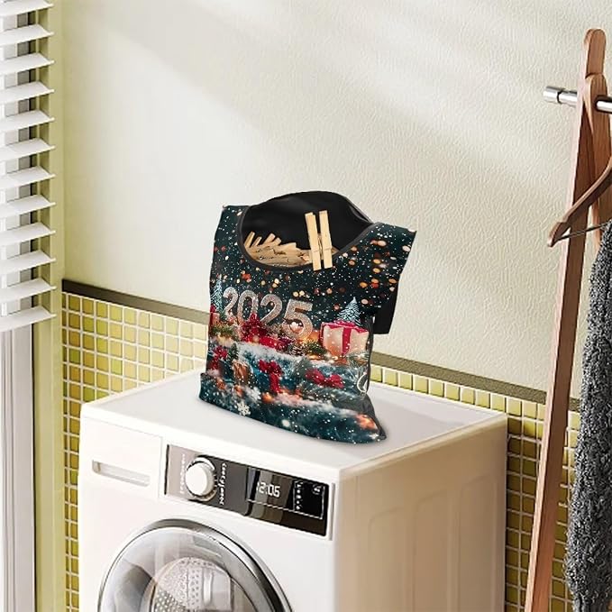 2025 Clothespin Bag with Hanging Hook Large Capacity Clothes Pin Bag - Image 3