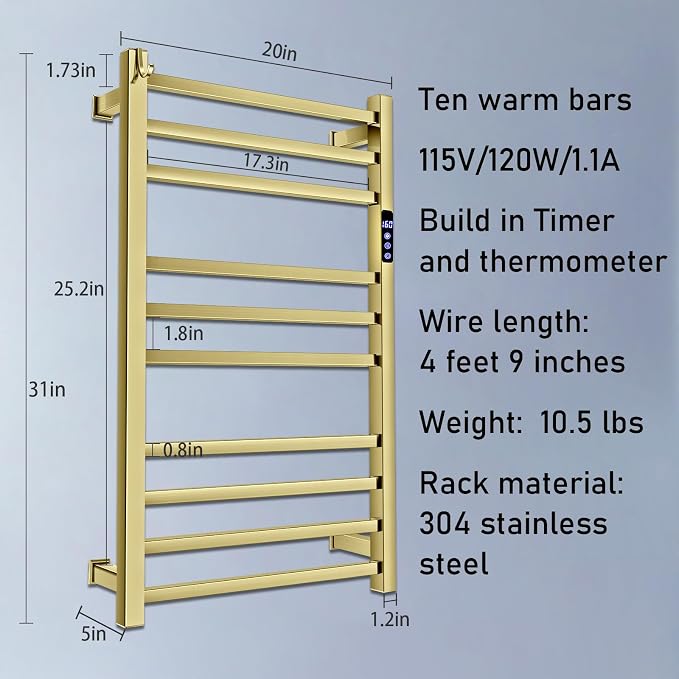 Towel Warmer Rack for Bathroom - Image 6