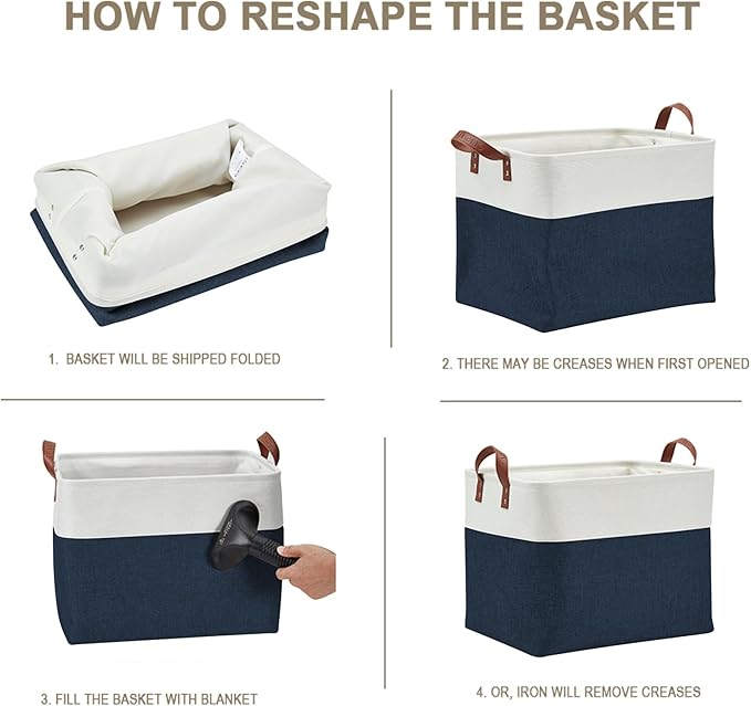 DECOMOMO Extra Large Storage Baskets, Fabric Storage Bins - Image 5