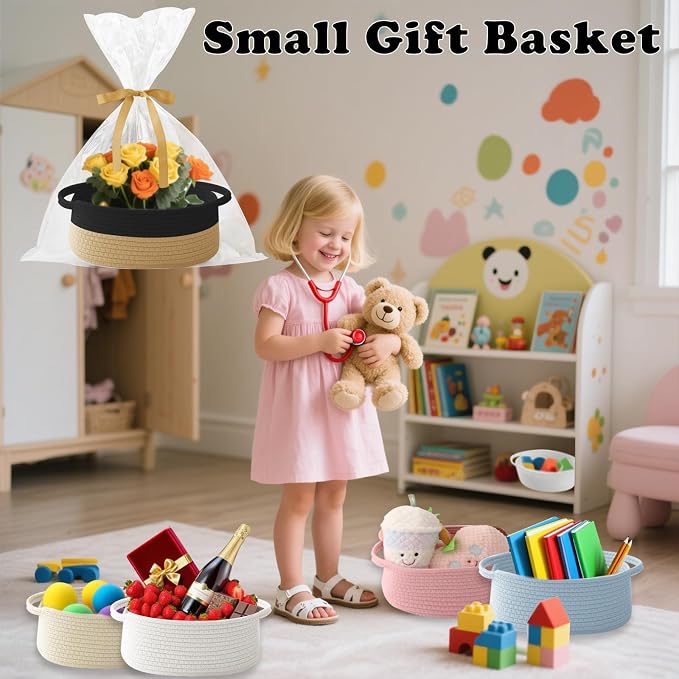 Small Woven Rope Basket-Empty Gifts Basket - Image 4