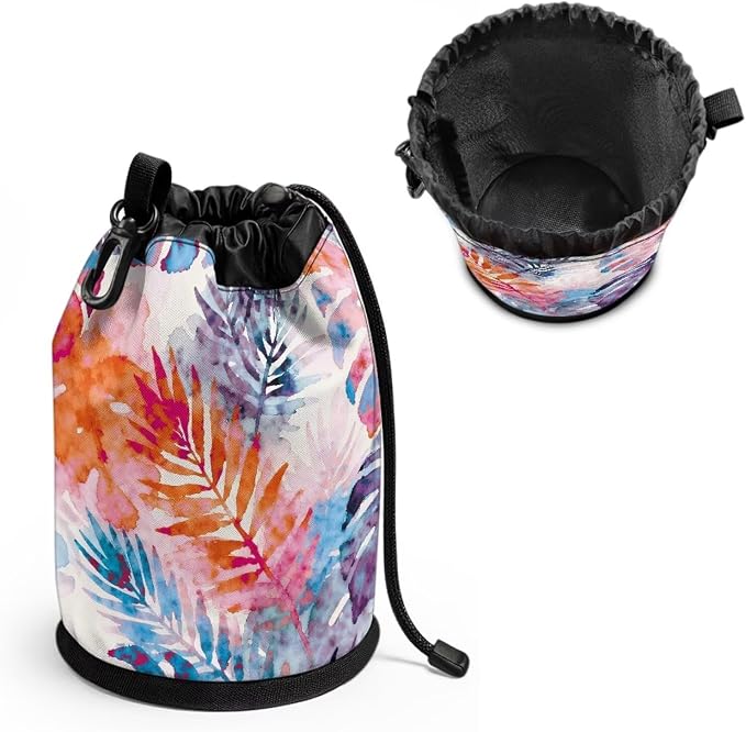 Tropical Leaf Clothespin Bag Holder Outside, Hanging Clothes Pin Bag - Image 2