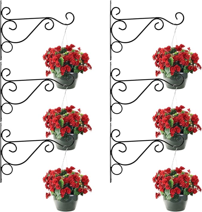 Fasmov 6 Pack Hanging Plant Brackets, Wind Chimes, Ornaments by Fasmov