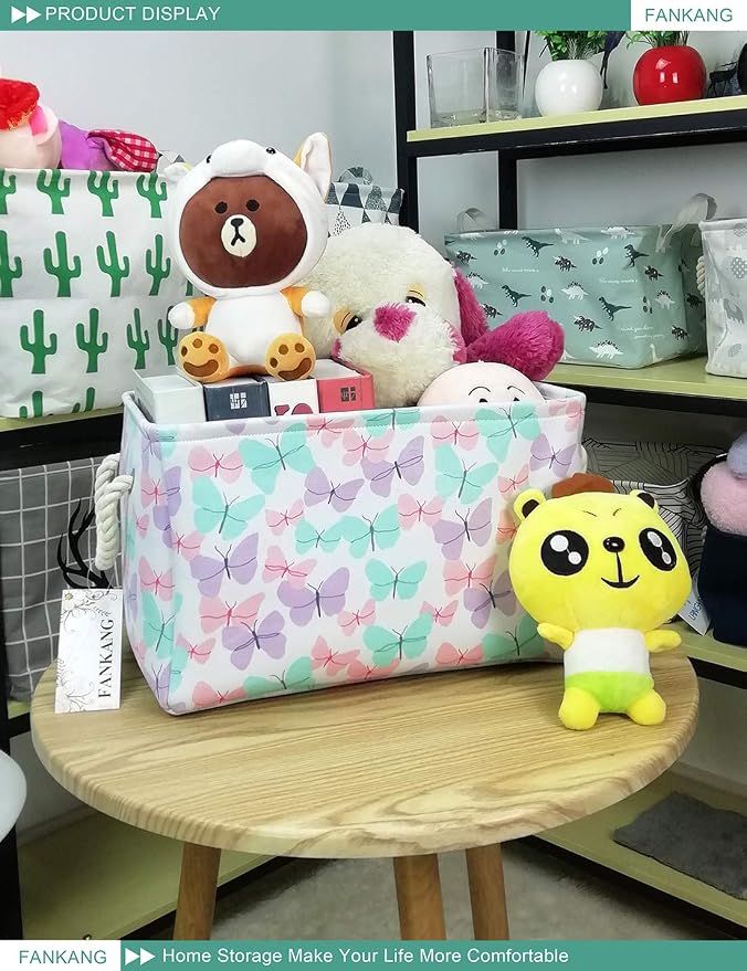 FANKANG Rectangular Laundry Basket Nursery Storage Fabric Storage Bin Storage - Image 4