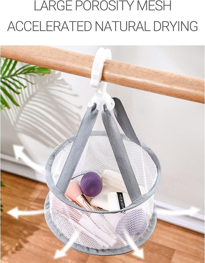 Makeup Brush Dryer 2PCS Hanging Mesh Rack Basket 8.9 inch - Image 5