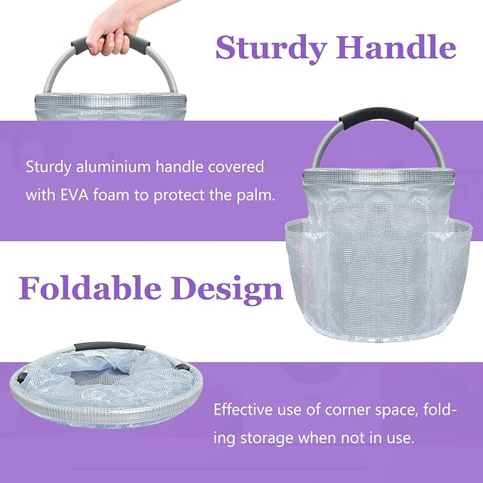 2Pcs 17L College Shower Caddy for Women, Bathroom Cleaning Caddy - Image 3