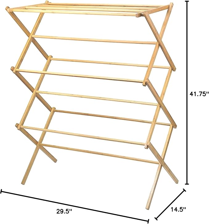 HOME IT Wooden Clothes Drying Rack - Image 7