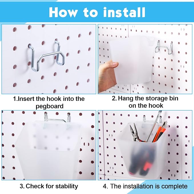 Namalu 12 Pack Pegboard Storage Bins - Image 4