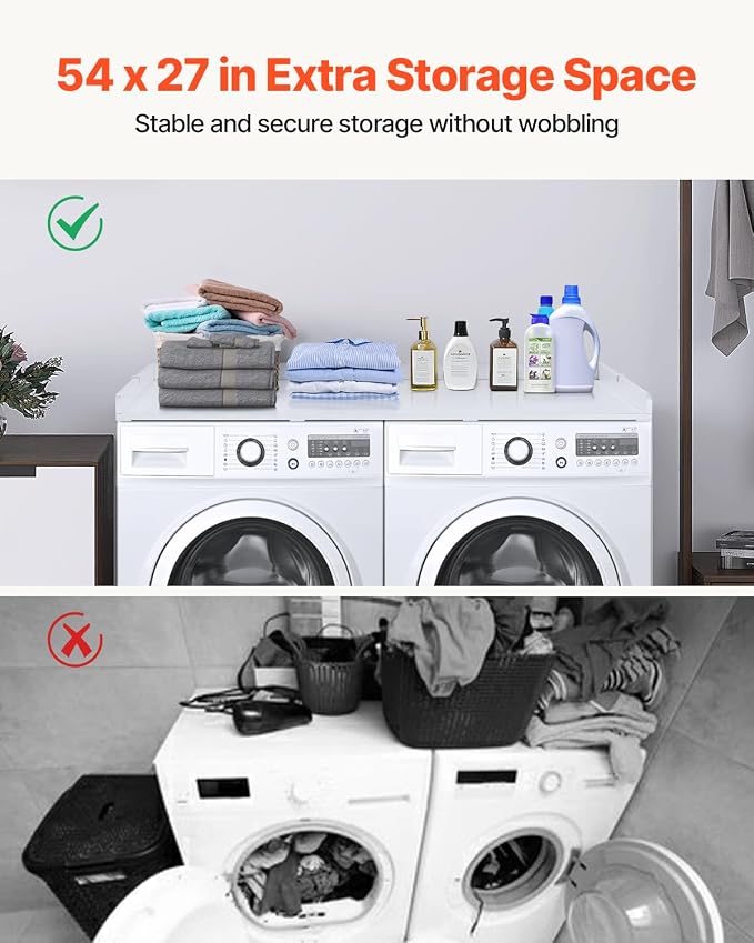 VEVOR Washer Dryer Countertop, Water-Resistant Laundry Machine Topper Cover - Image 3