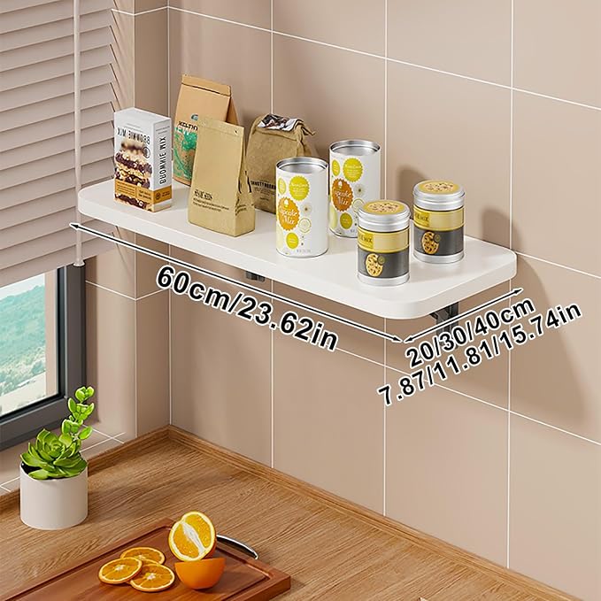 Wall Mounted Folding Table Desk Kitchen Dining Table Floating Foldable Table - Image 2