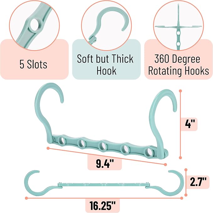 Mr. Pen- Space Saving Hangers, 8 Pack, Boho Colors, Magic Hangers - Image 3