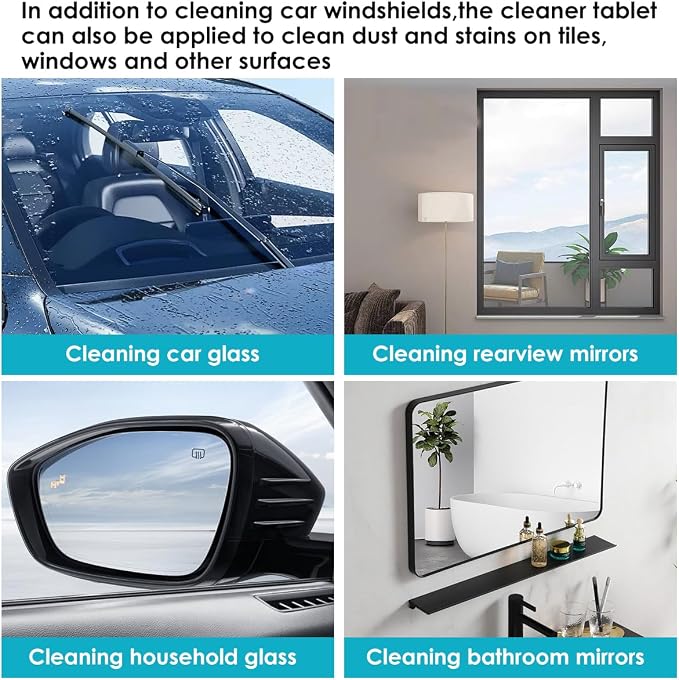（100 PCS） Car Windshield Washer Tablets, Glass Cleaner, Concentrated Tablets - Image 4