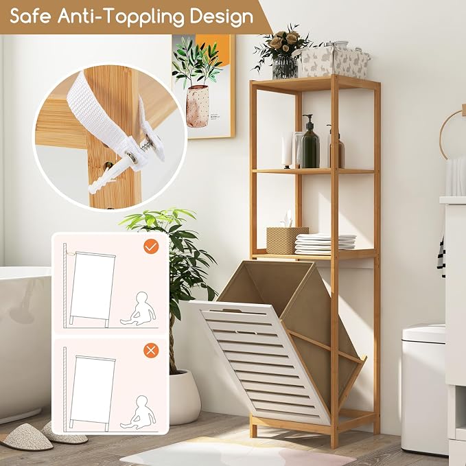 Giantex Tilt Out Laundry Hamper - Image 7