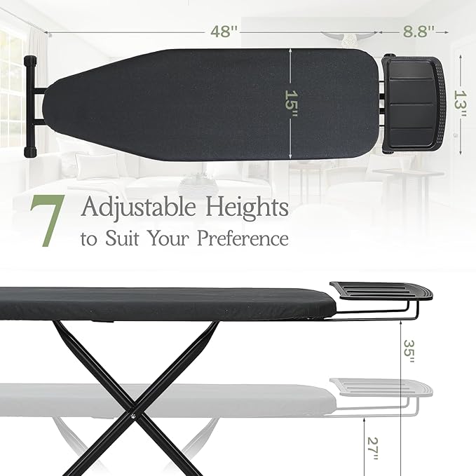 Ironing Board 48x15, Wide Heavy Duty Full Size Iron Board - Image 3
