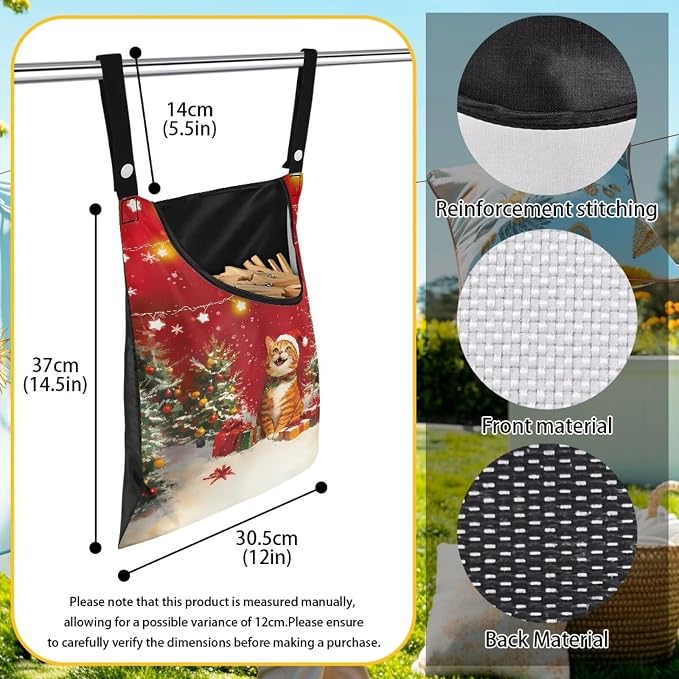 Cute Cat Clothes Pin Hanging Bag - Image 6