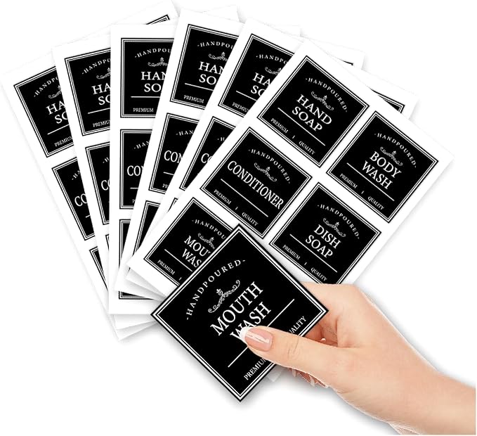 Pack 36 Pcs Aesthetic Laundry Labels by rabowa