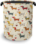 Cute Dachshund Dog Laundry Basket, Foldable by Unknown