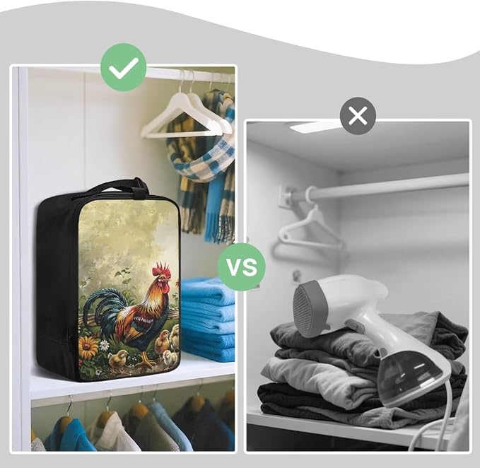 Portable Travel Iron Storage Bag Rooster Heavy Fabric Bag - Image 4
