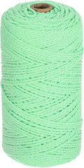 HARFINGTON Natural Macrame Cord 2mm x 220 Yards 3 Strand Twisted Cotton Macrame by HARFINGTON