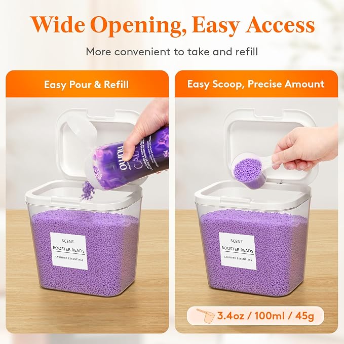 Lifewit 3 Pack 0.72 Gal Laundry Pods container & 0.5 Gal Dryer Sheets Holder - Image 3