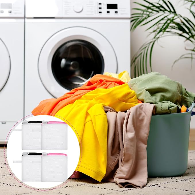 4 Pcs Small Laundry Mesh Bags Mini Washing Machine Underwear Washing Bag - Image 7