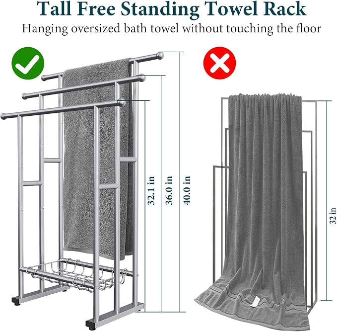 40" Tall Freestanding Towel Racks - Image 2