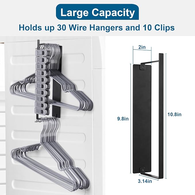 Magnetic Hanger Organizer Stacker, Clothes Hanger Storage Rack - Image 2