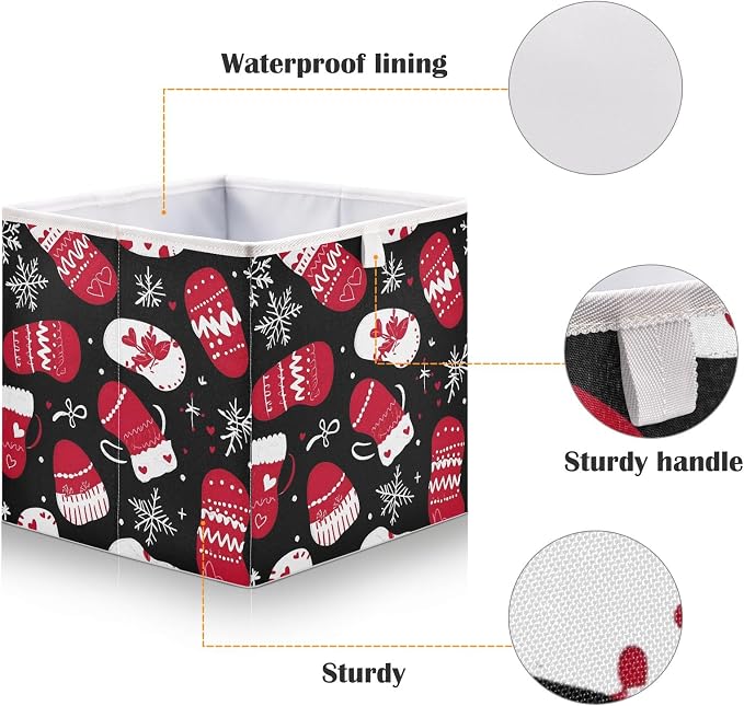 senya Large Storage Bins Christmas Gloves Collapsible Foldable Storage Cubes - Image 4