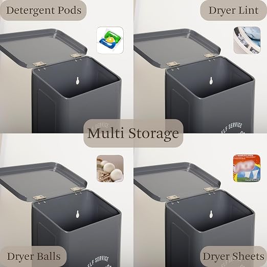 Magnetic Lint Bin for Laundry Room, Wall Mounted Lint Trash can - Image 5