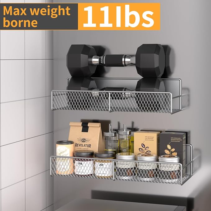 Magnetic Spice Rack for Refrigerator, 4 Pack 100% Metal Strong Magnet Fridge - Image 4
