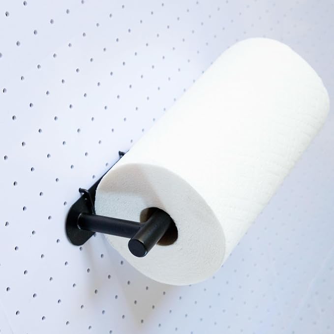 Peg Board Paper Towel Holder for Pegboard, Peg Board Accessory Kit by MADDTOOLS
