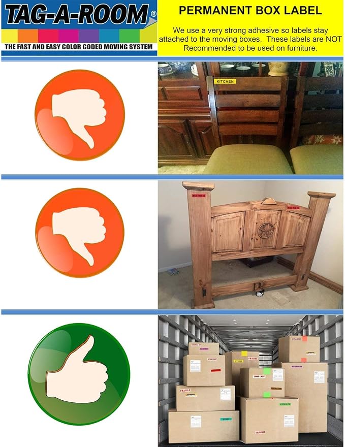 Tag-A-Room Color Coded Moving Box Label - Image 2
