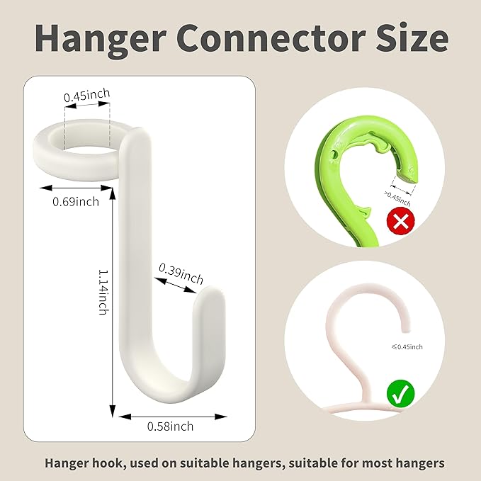 50PCS Hanger Connector Hooks, Space Saving Hangers - Image 6