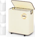 LAMU 160L Laundry Basket with Wheels, Rolling Laundry hamper with Lid and 3 by YourHome-OrganizationHelper
