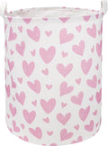 Pink Heart Laundry Hamper, Laundry Basket, Girls Nursery Hamper, Waterproof by NTAOHAMPER