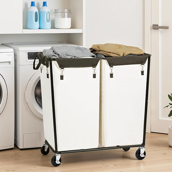 280L Rolling Laundry Basket by Unknown