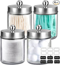 Amolliar 4Pc Apothecary Jars Bathroom Vanity Storage Organizer Set -Countertop by Amolliar