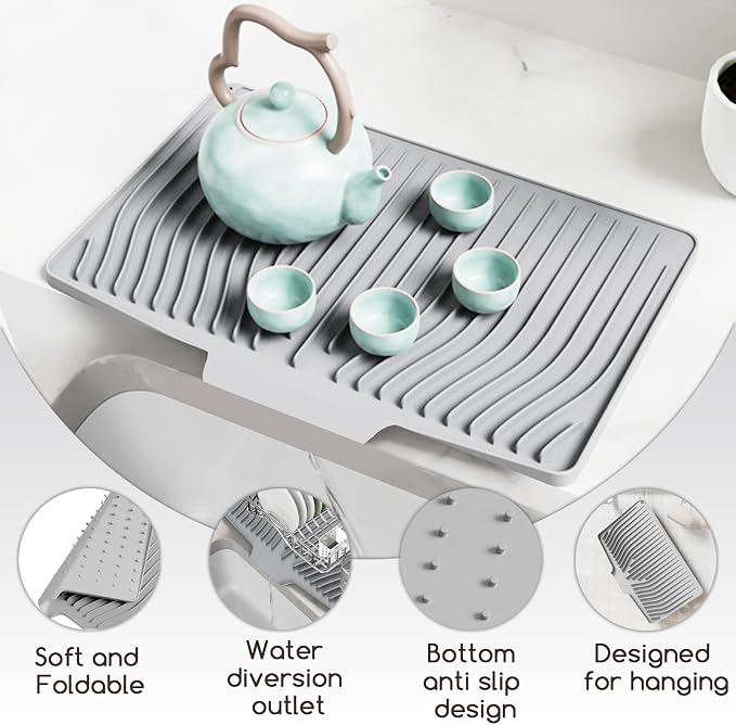 Large Premium Silicone Dish Drainers - Image 4