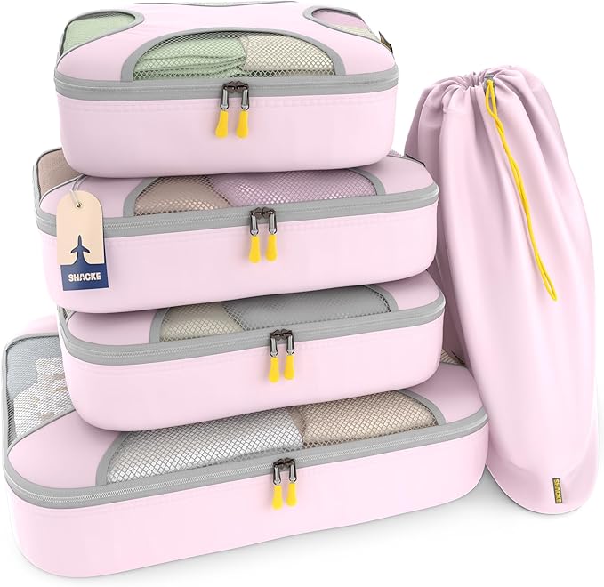 Shacke Packing Cubes for Travel 5 Set by Shacke