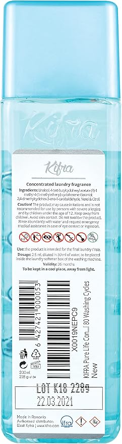 KIFRA PURE LIFE Concentrated Laundry Fragrance 6.76 Fl Oz 200ml 80 Washing - Image 2