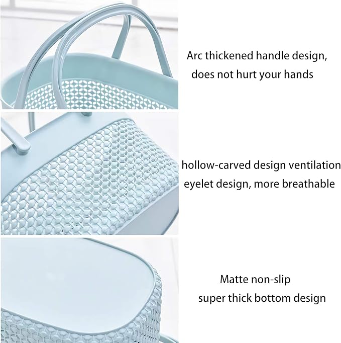 rejomiik Portable Shower Caddy Basket, Plastic Organizer Storage Tote - Image 3
