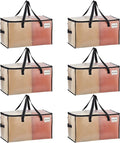 VENO 6 Pack Moving Bags, Comforter and Blanket Storage Bags by Veno