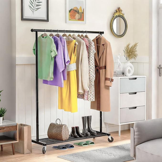 Clothes Rack for Hanging Clothes, 64.25 Inch Clothing Racks - Image 4