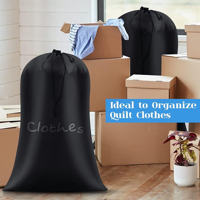 Nuanchu 6 Pcs 40 x 60 Extra Large Laundry Bag Giant Storage Laundry Reusable - Image 5