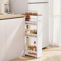 SUPER DEAL 4 Tier White Slim Storage Cart by Superdeal