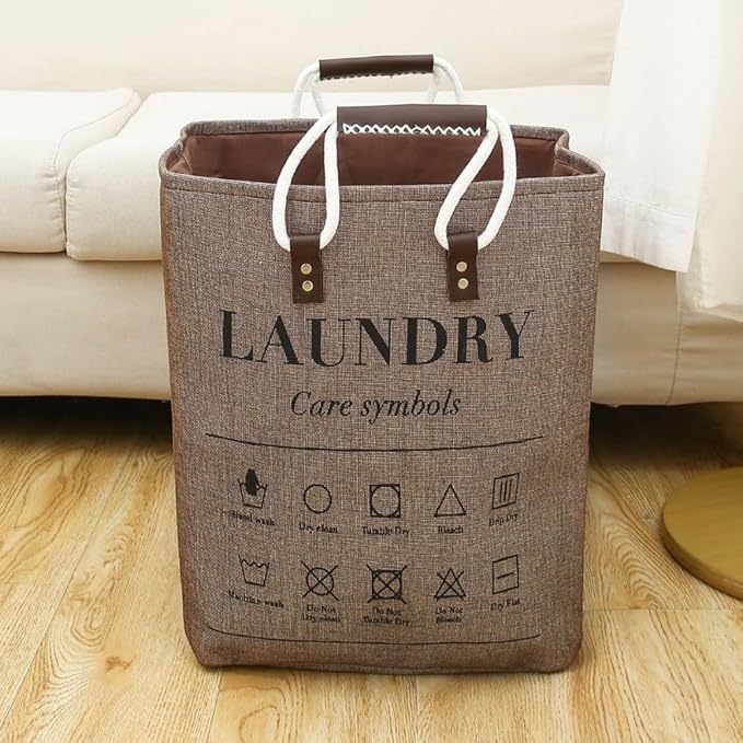 Small Laundry Basket, 50L Foldable Laundry Hamper Organizer by MLUUHK