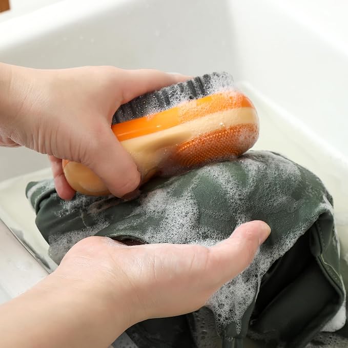 Laundry Stain Brush 2 Pack Two-Side Soft Bristle Scrub Brush - Image 4